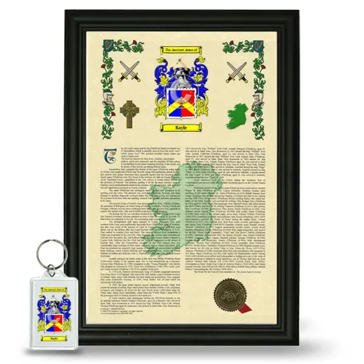 Kayle Framed Armorial History and Keychain - Black