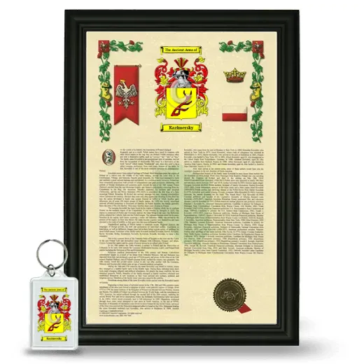 Kazimersky Framed Armorial History and Keychain - Black
