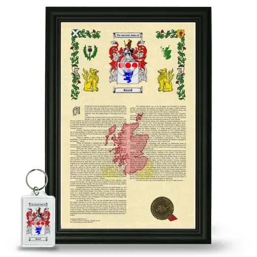 Keard Framed Armorial History and Keychain - Black