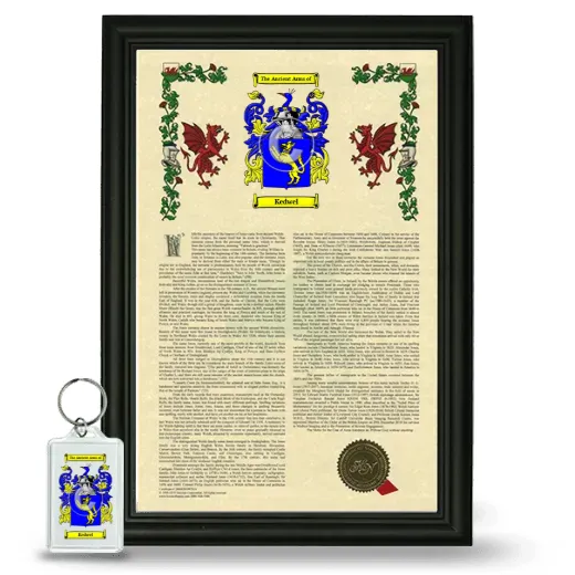 Kedwel Framed Armorial History and Keychain - Black