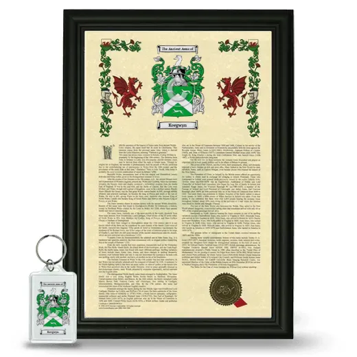 Keegwyn Framed Armorial History and Keychain - Black