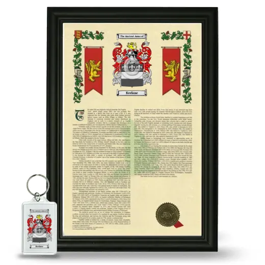 Keelane Framed Armorial History and Keychain - Black