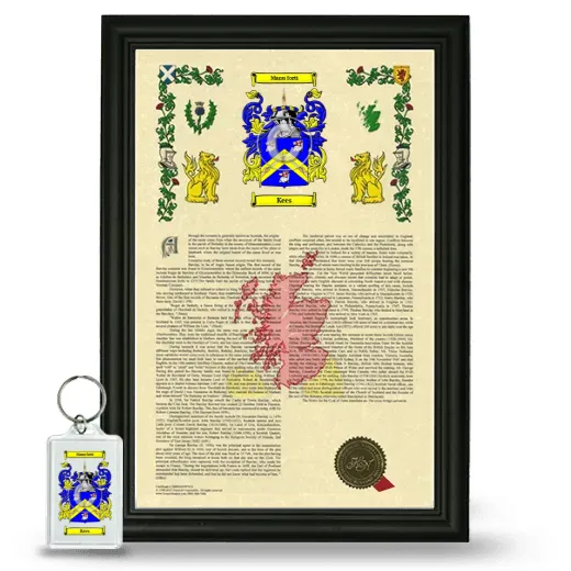 Kees Framed Armorial History and Keychain - Black