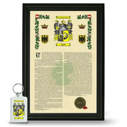 Kegels Framed Armorial History and Keychain - Black