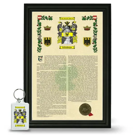 Kellenberger Framed Armorial History and Keychain - Black