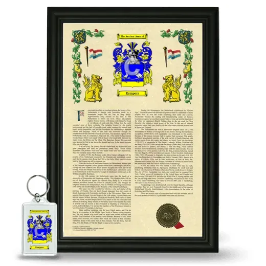 Kempers Framed Armorial History and Keychain - Black