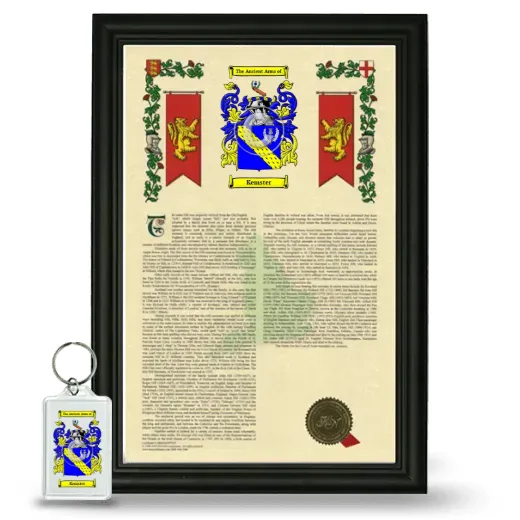 Kemster Framed Armorial History and Keychain - Black