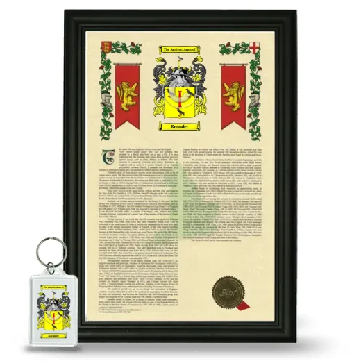 Kennder Framed Armorial History and Keychain - Black
