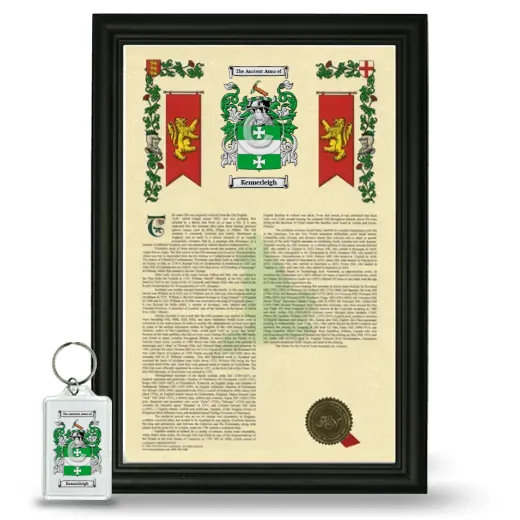 Kennerleigh Framed Armorial History and Keychain - Black
