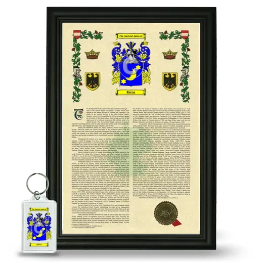 Kerns Framed Armorial History and Keychain - Black