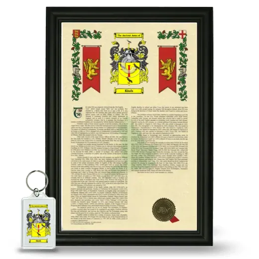 Kinds Framed Armorial History and Keychain - Black