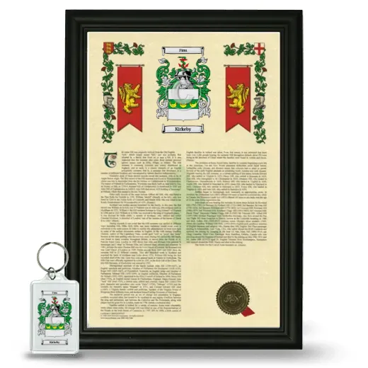 Kirkeby Framed Armorial History and Keychain - Black