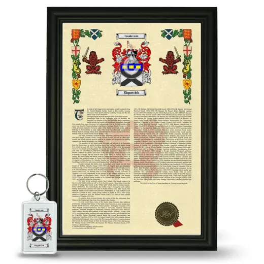 Kirpatrick Framed Armorial History and Keychain - Black