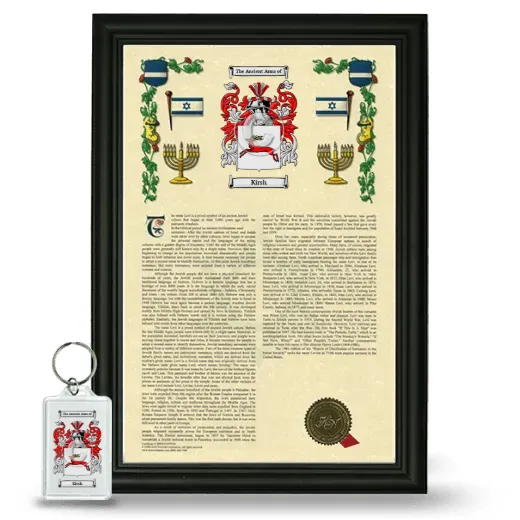 Kirsh Framed Armorial History and Keychain - Black