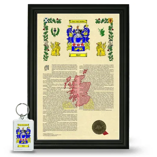 Kitel Framed Armorial History and Keychain - Black