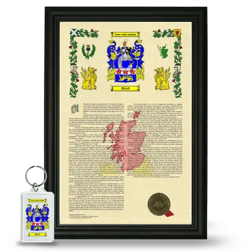 Kittel Framed Armorial History and Keychain - Black