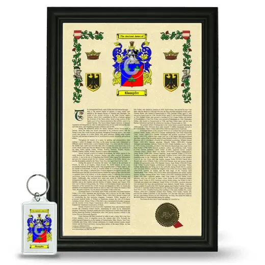 Klampfer Framed Armorial History and Keychain - Black