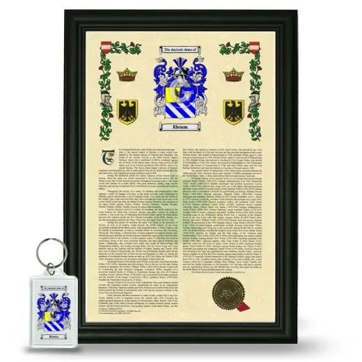 Klemm Framed Armorial History and Keychain - Black