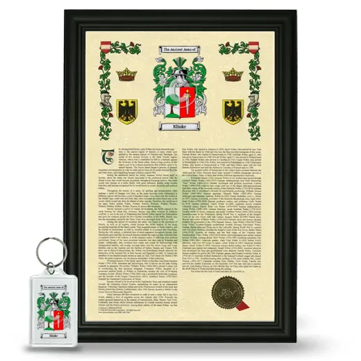 Klinke Framed Armorial History and Keychain - Black
