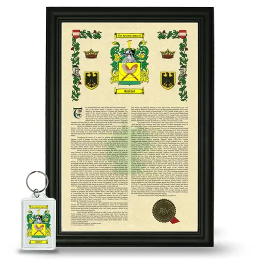 Knittel Framed Armorial History and Keychain - Black