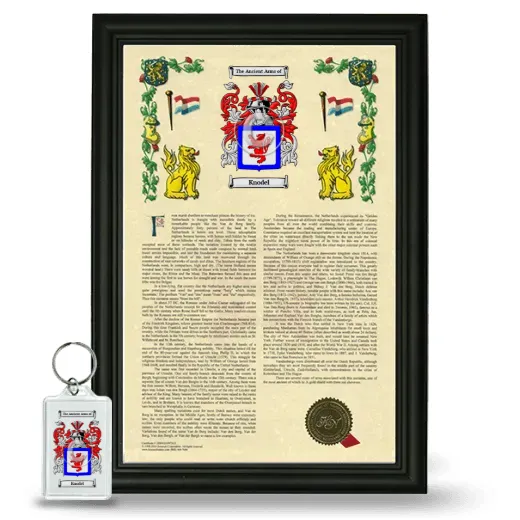 Knodel Framed Armorial History and Keychain - Black