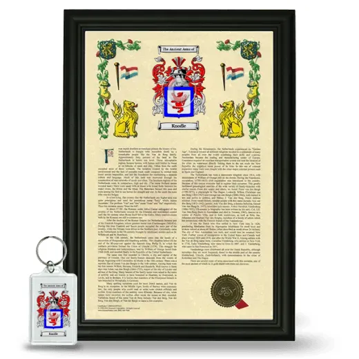 Knodle Framed Armorial History and Keychain - Black