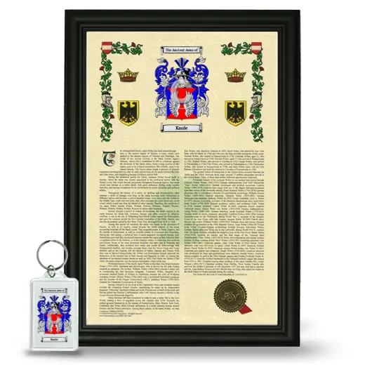Knole Framed Armorial History and Keychain - Black