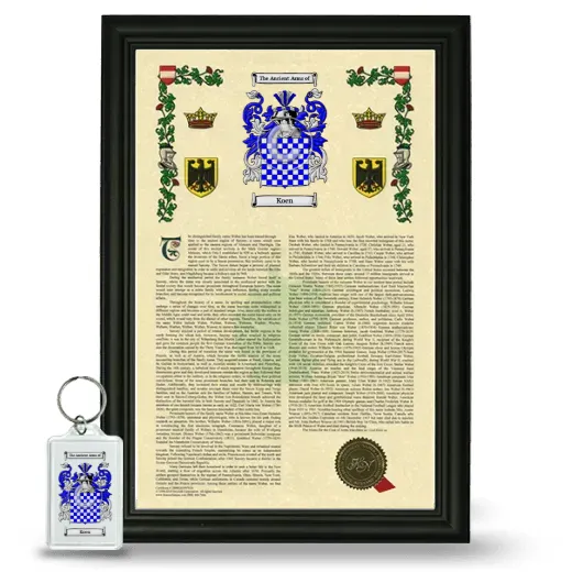 Koen Framed Armorial History and Keychain - Black
