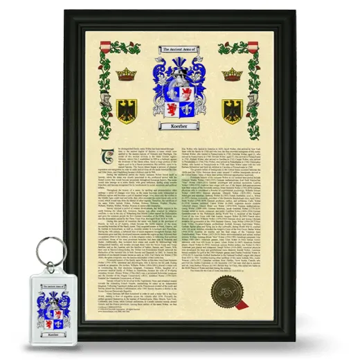 Koerber Framed Armorial History and Keychain - Black