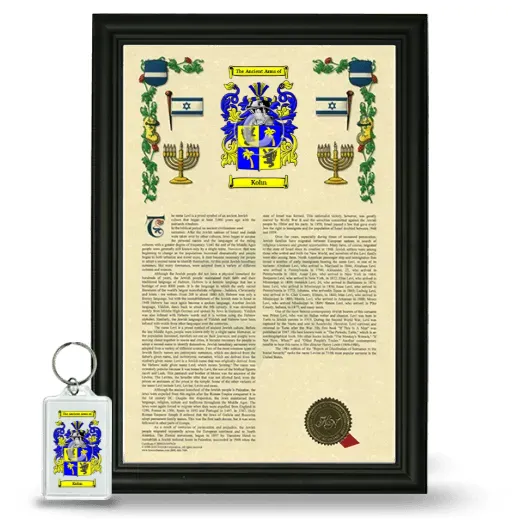 Kohn Framed Armorial History and Keychain - Black