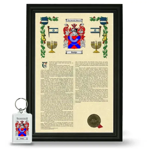 Konigs Framed Armorial History and Keychain - Black