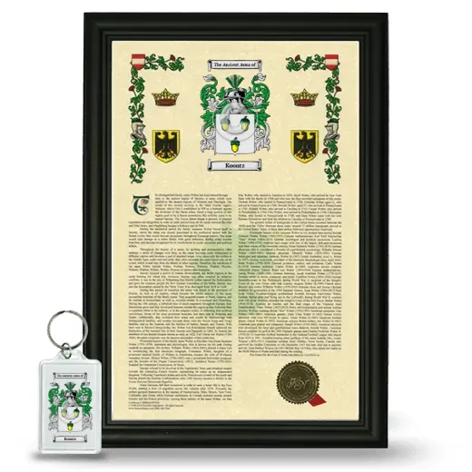 Koontz Framed Armorial History and Keychain - Black