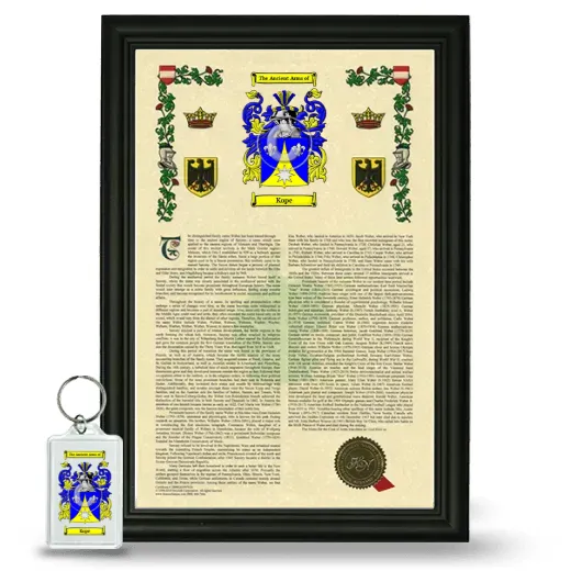 Kope Framed Armorial History and Keychain - Black