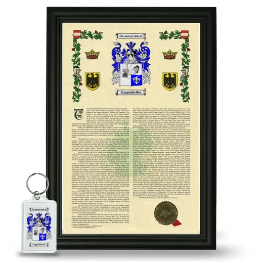 Koppenheffer Framed Armorial History and Keychain - Black