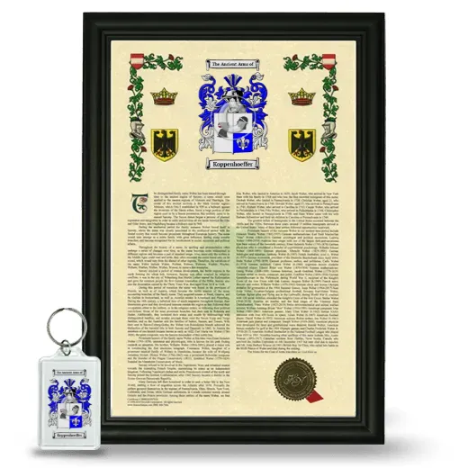 Koppenhoeffer Framed Armorial History and Keychain - Black