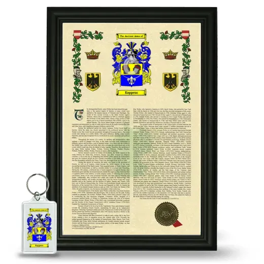 Koppens Framed Armorial History and Keychain - Black