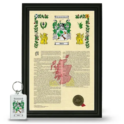 Korey Framed Armorial History and Keychain - Black