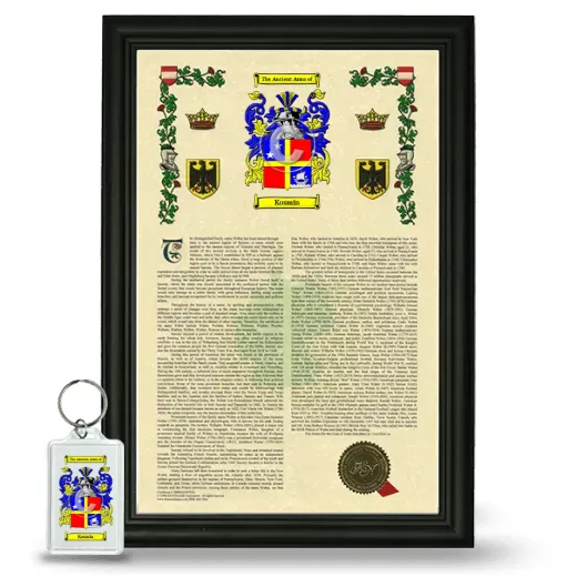 Kosmin Framed Armorial History and Keychain - Black