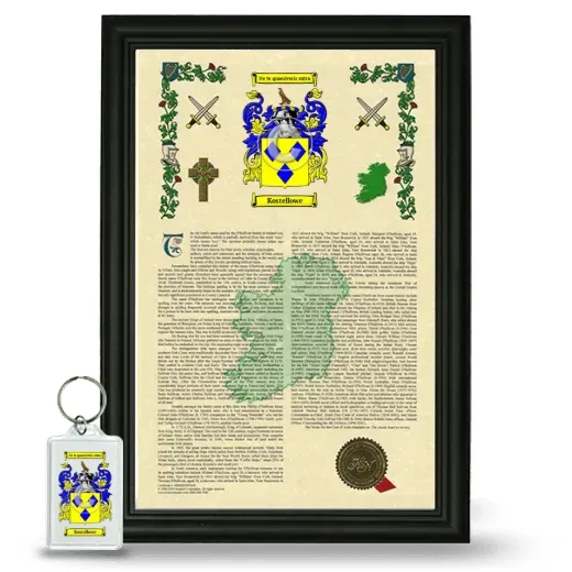 Kostellowe Framed Armorial History and Keychain - Black