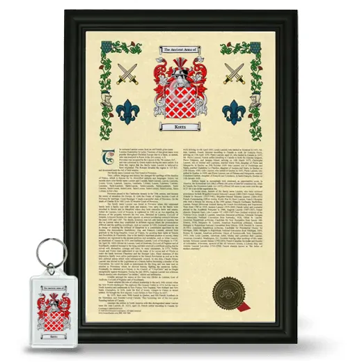 Kotts Framed Armorial History and Keychain - Black