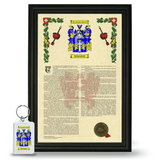 Krähenbühl Framed Armorial History and Keychain - Black