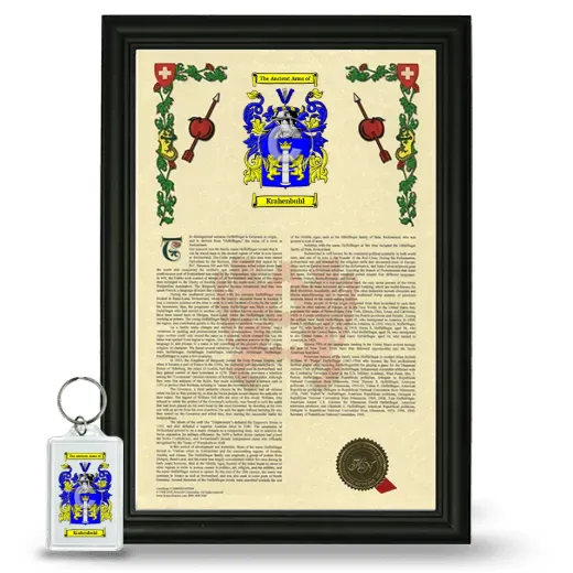 Krahenbuhl Framed Armorial History and Keychain - Black