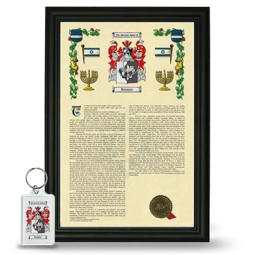 Krauzer Framed Armorial History and Keychain - Black