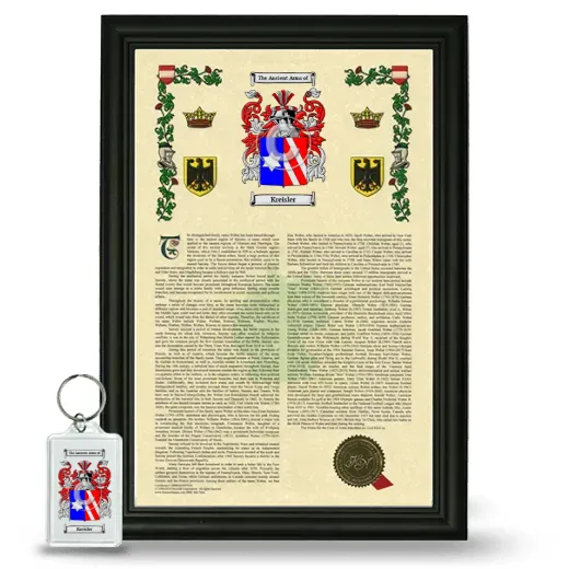 Kreisler Framed Armorial History and Keychain - Black
