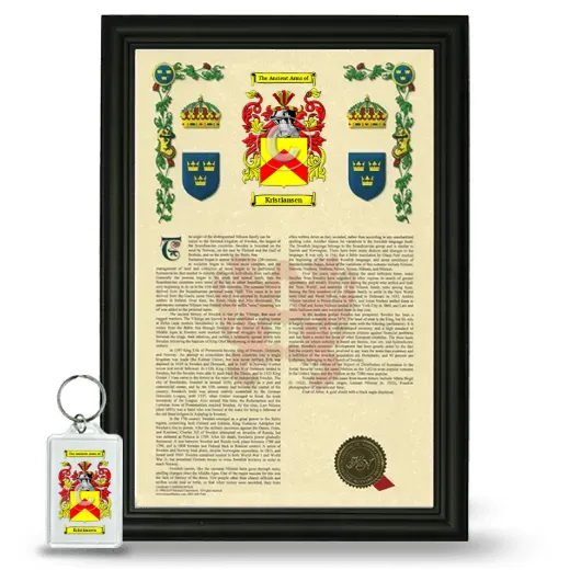 Kristiansen Framed Armorial History and Keychain - Black