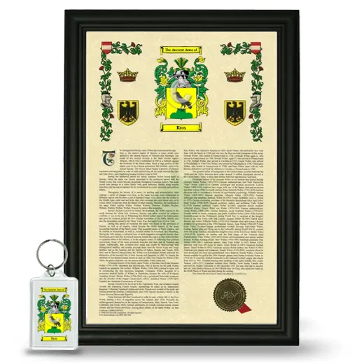Kros Framed Armorial History and Keychain - Black