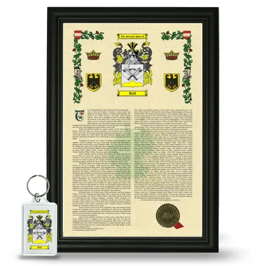 Krul Framed Armorial History and Keychain - Black