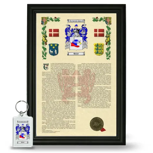 Kruse Framed Armorial History and Keychain - Black