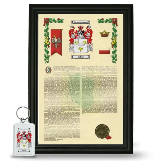 Kubak Framed Armorial History and Keychain - Black