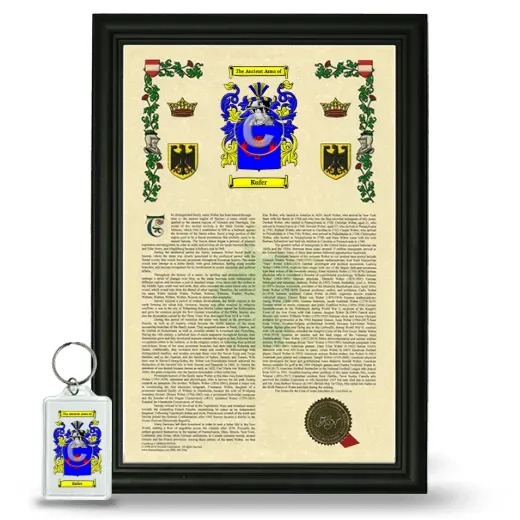 Kufer Framed Armorial History and Keychain - Black